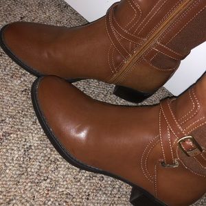 Etienne Aigner Celina brown riding boot.